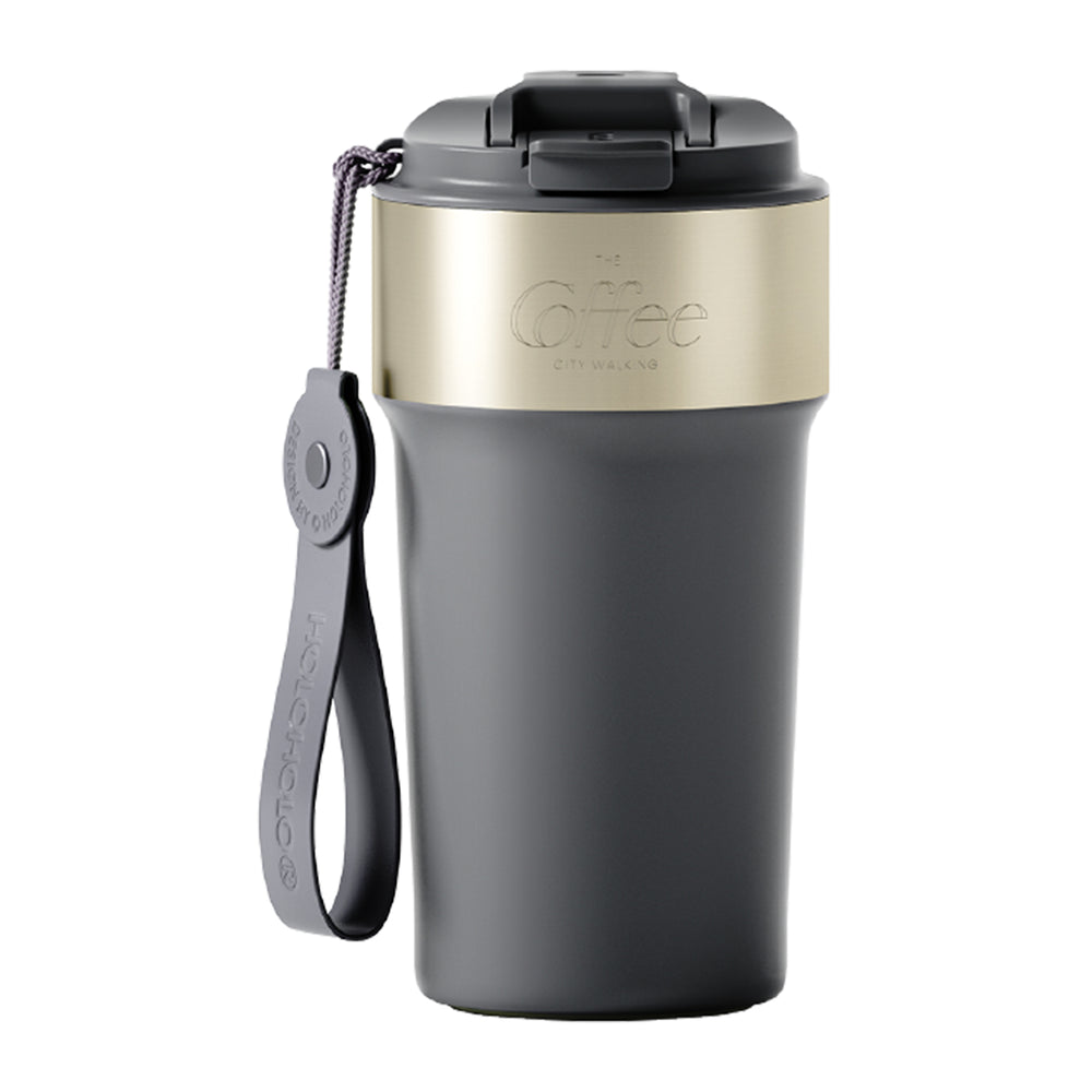 Latté™ Vacuum Insulated Coffe Mug with Leather Handle - 16oz